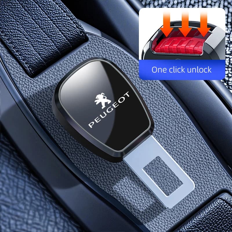 Extension de Clip de ceinture de sécurité de voiture, accessoires d'emblème personnalisés pour Peuge