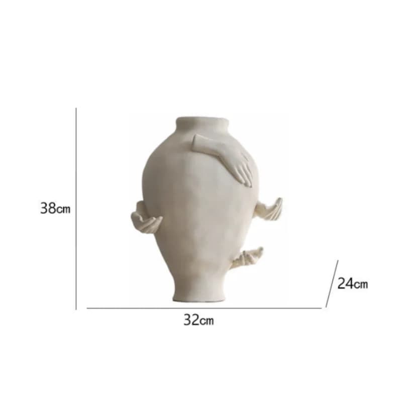 Vase créatif en résine en forme de bras tridimensionnel, pot de fleurs en forme humaine, accessoires