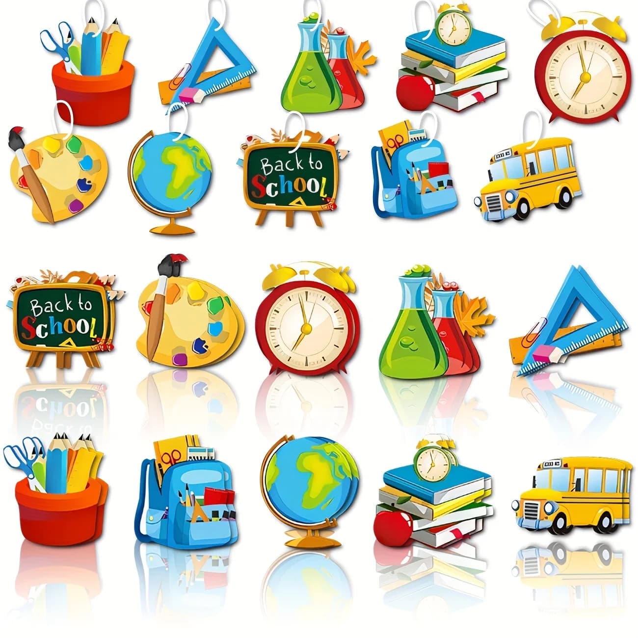 Ornement de fête de retour à l'école, décor d'appréciation des enseignants, découpes de décor de pre