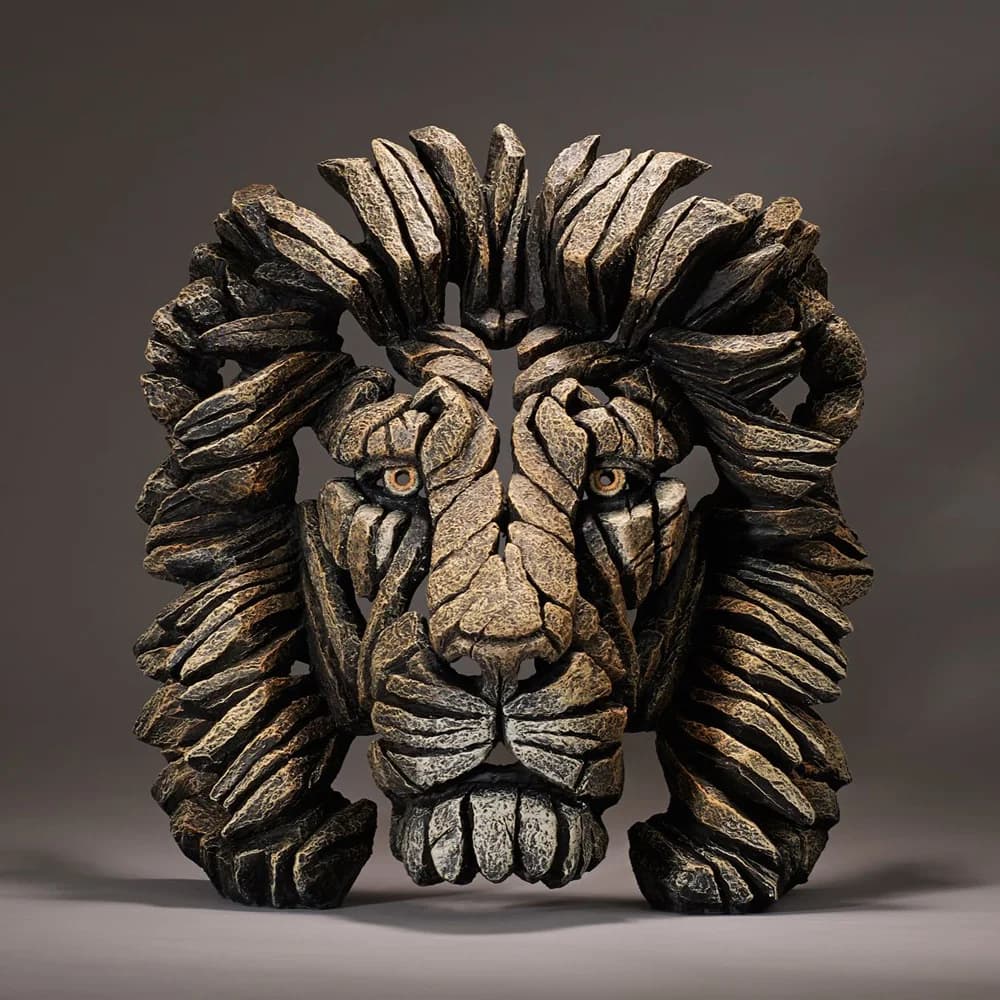 Collection de sculptures animalières contemporaines, buste de tigre par des scènes Edge, figurines d