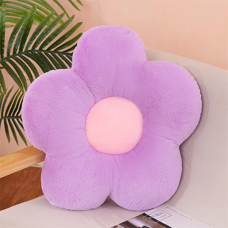 Coussin en peluche à cinq pétales de fleurs, 12/35cm, décor de chambre Girly, oreiller tournesol, ba