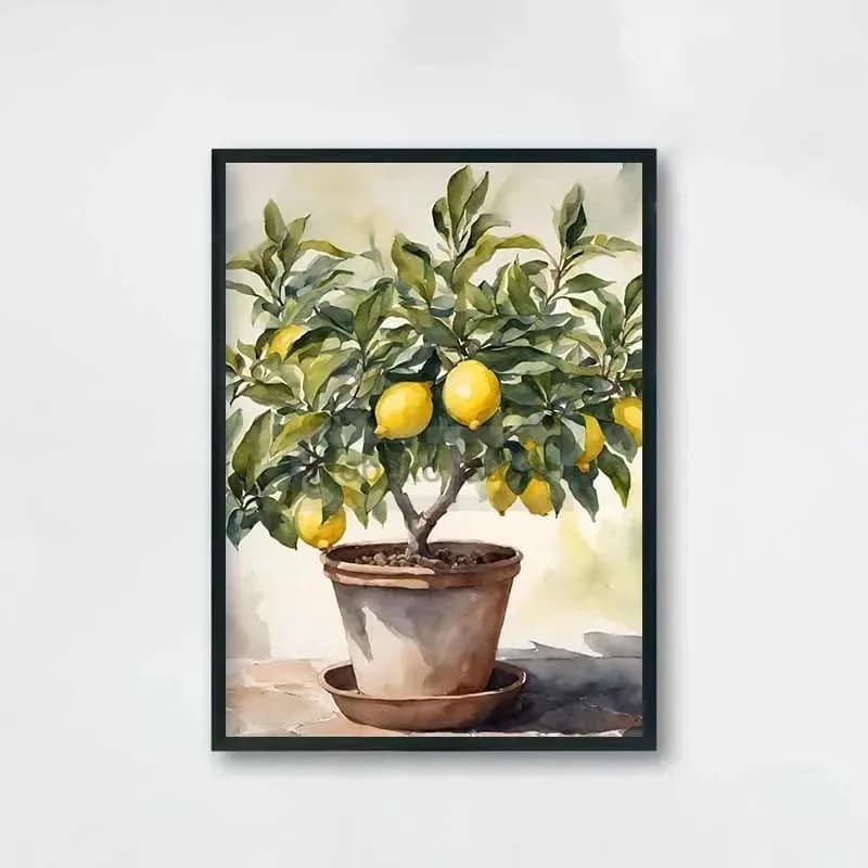 Affiche de citron jaune pour décoration de maison moderne, impressions de cuisine italienne, peintur