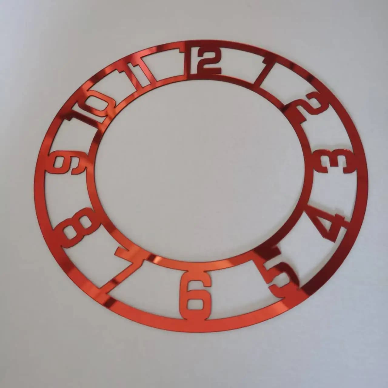 Autocollant de papier peint-horloge ronde en chiffres romains, miroir acrylique, décor à Quartz doré