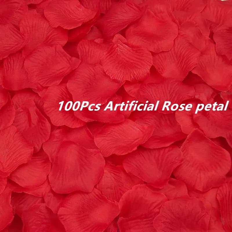 Bougies LED en forme de cœur sans flamme avec pétale de Rose artificiel, bougies chauffe-plat d'amou