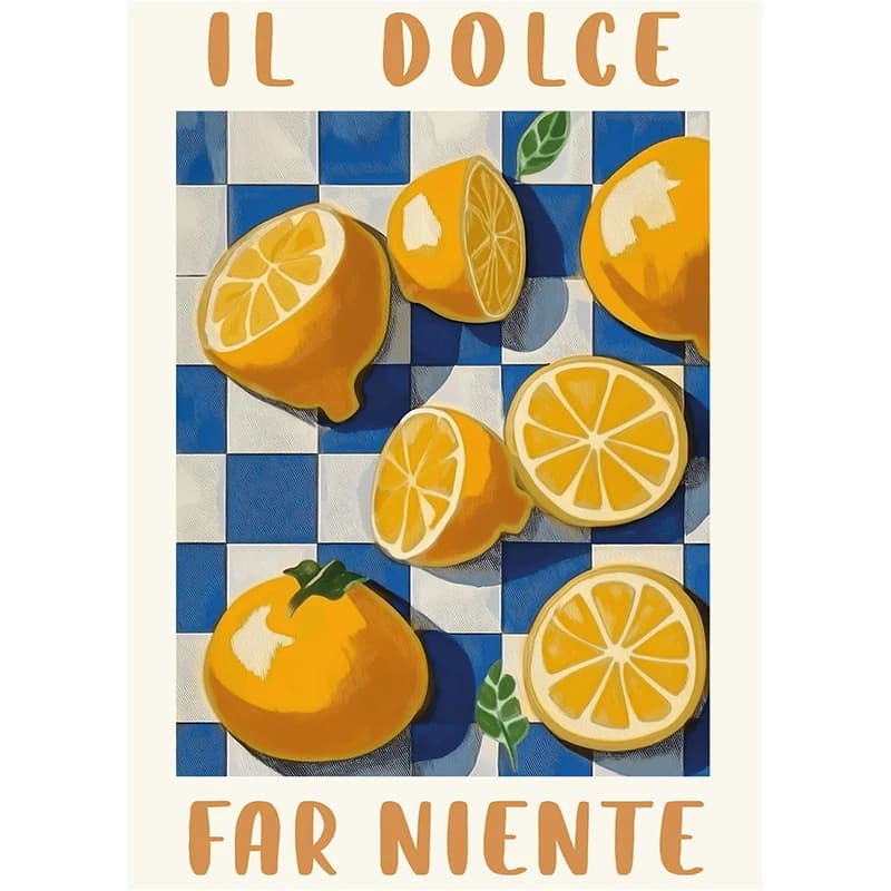 Paysages italiens citron arbre imprime affiche moderne Cottagecore toile peinture photo pour printem