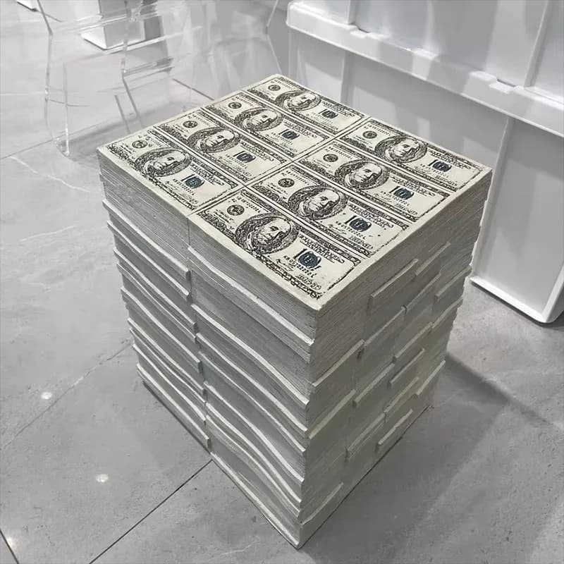 Tabouret en forme de Dollar, poufs à langer, décorations pratiques, magasin de cadeaux, ornement de 