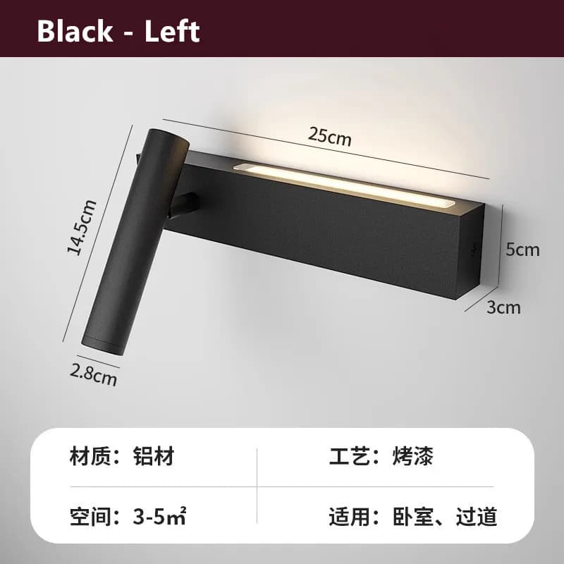 Tête de lit de chambre mur LED lumière atmosphère lumière moderne Simple salon fond applique murale 