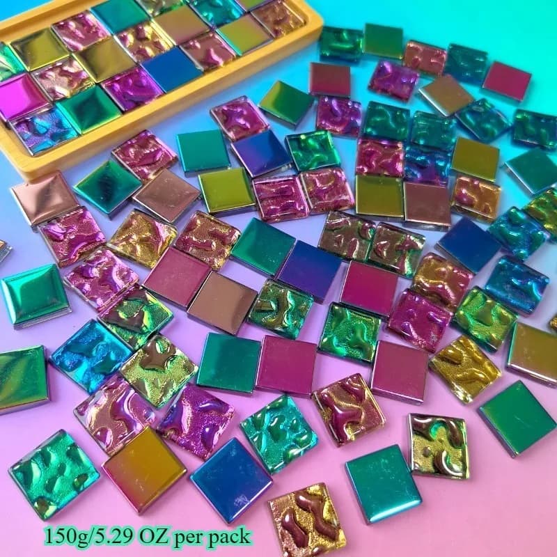 Tuiles décoratives en mosaïque DIY colorées, paquet de 150/300g pour le salon, la cuisine, la salle 