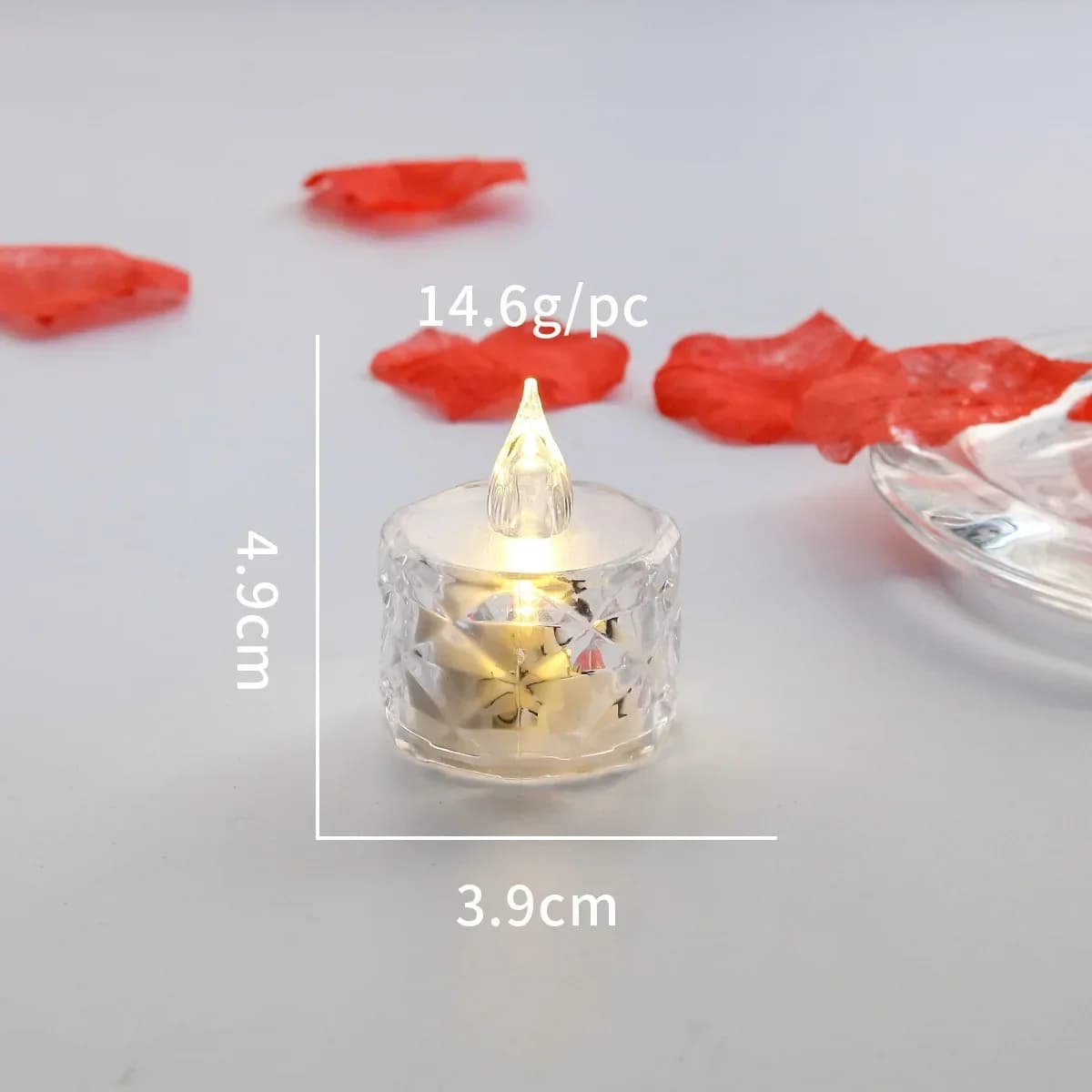 LED bougie en cristal 24/12 pièces sans flamme LED bougie électronique lampe de nuit rencontres fête