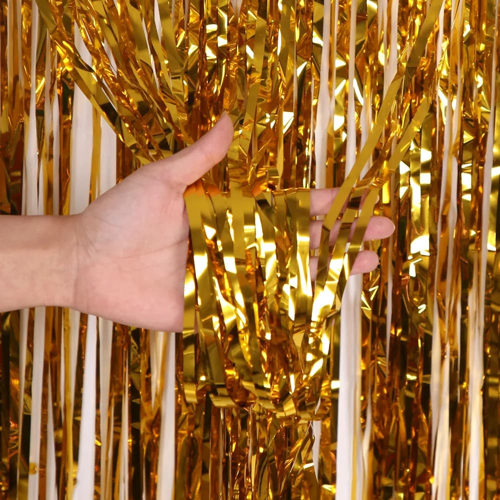 1/2/3M fête fond mariage décor feuille frange rideau paillettes Bachelorette Photo toile de fond mur