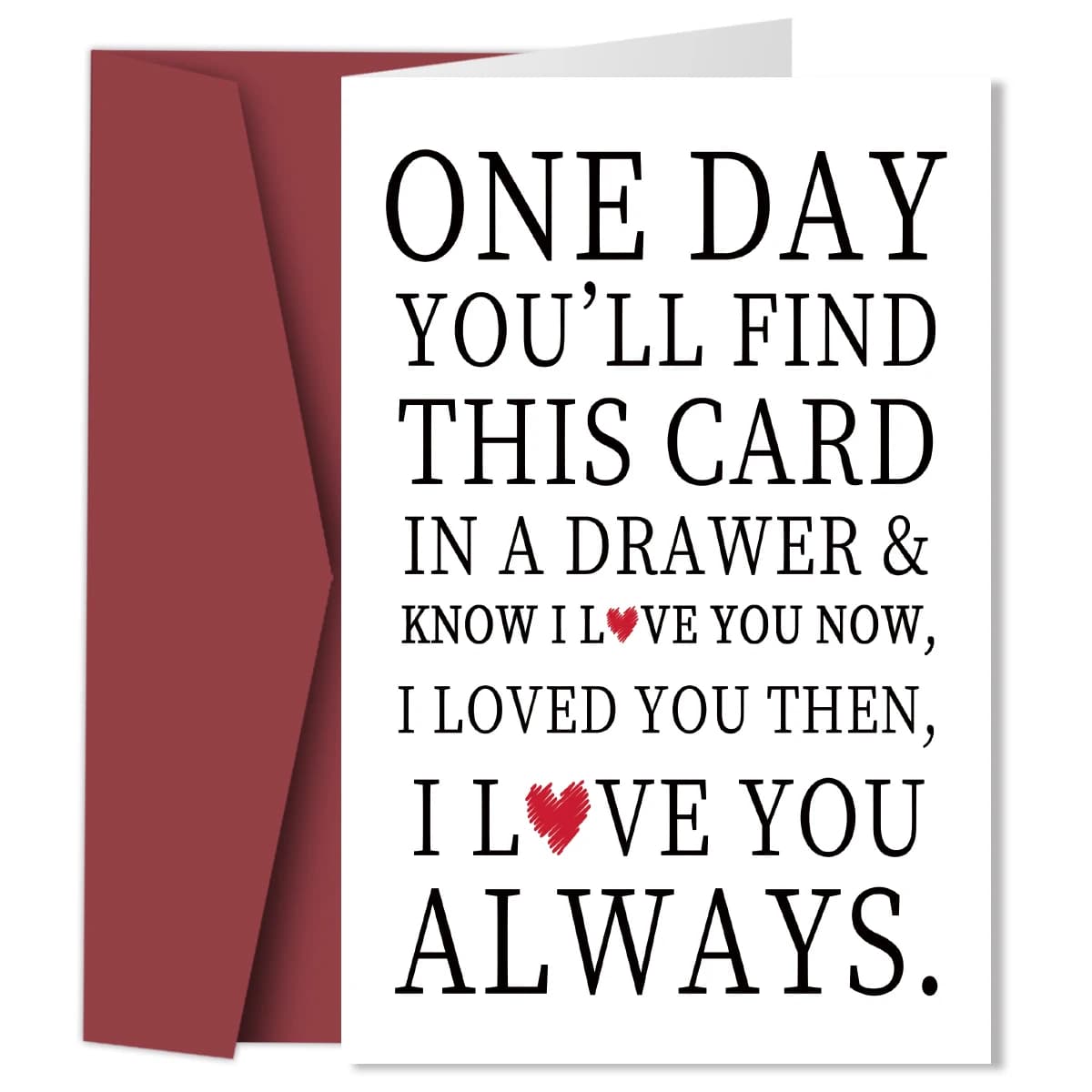 Carte d'anniversaire d'amour en forme de cœur, carte de vœux je t'aime toujours pour lui, son maman,