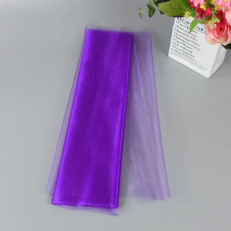 Rouleau de Tulle pour Décoration de Mariage, Organza en Clip, Tissu Transparent pour ixd'Anniversair