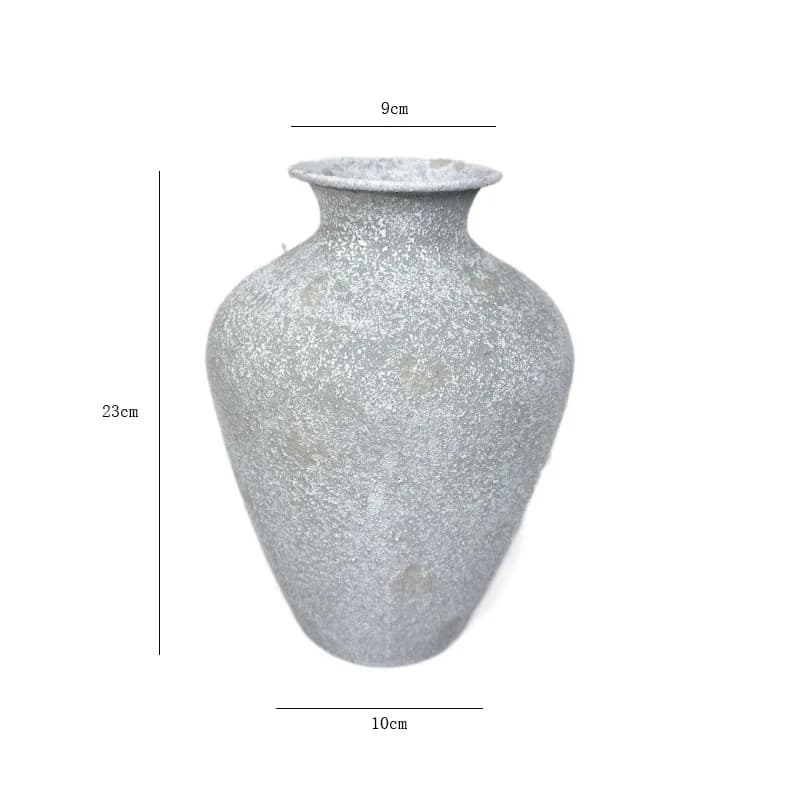 Grand vase de style Wabi-Sabi japonais, motif pierre blanche, pour fleurs, décoration d'intérieur, m