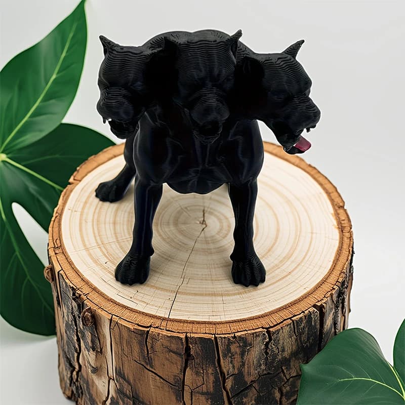 Statue de chien gothique à trois têtes, de haute qualité, design noir effrayant, ornements de bureau