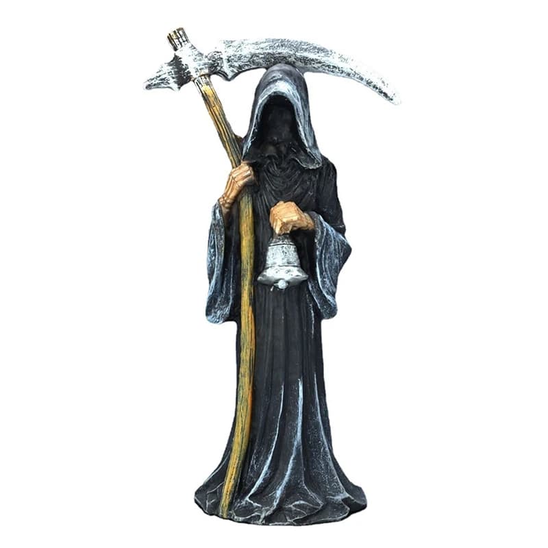 Statue de la Sainte Mort sur Pied Religieuse 6 69, Figurine Décorative de Père Noël Muerte, Faucheus