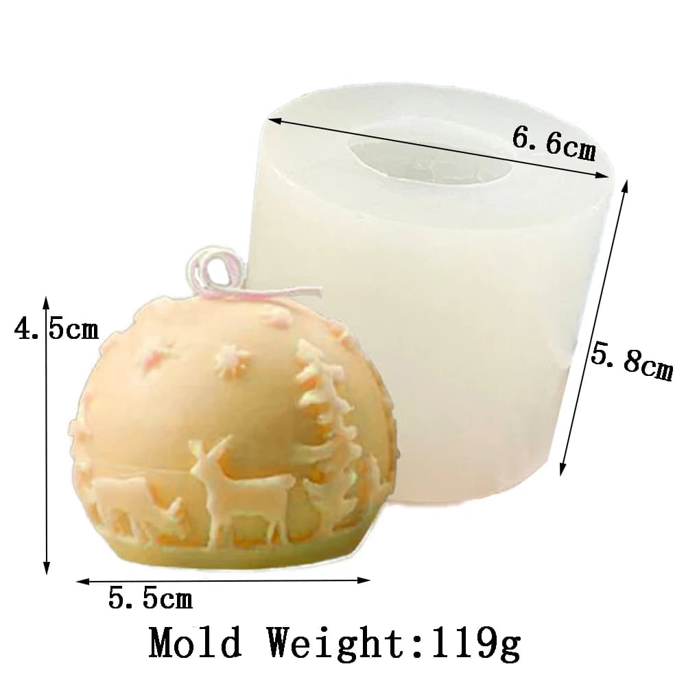 Moule à bougie de Noël en silicone, moules à bougie souple bricolage, forme de moule exécutif, forme