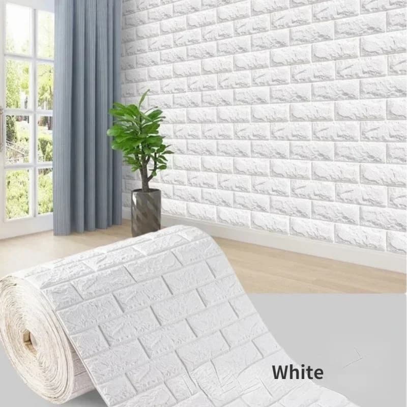 Panneaux muraux auto-adhésifs 3D à motif de brique, 10M, papier peint imperméable pour salon, chambr