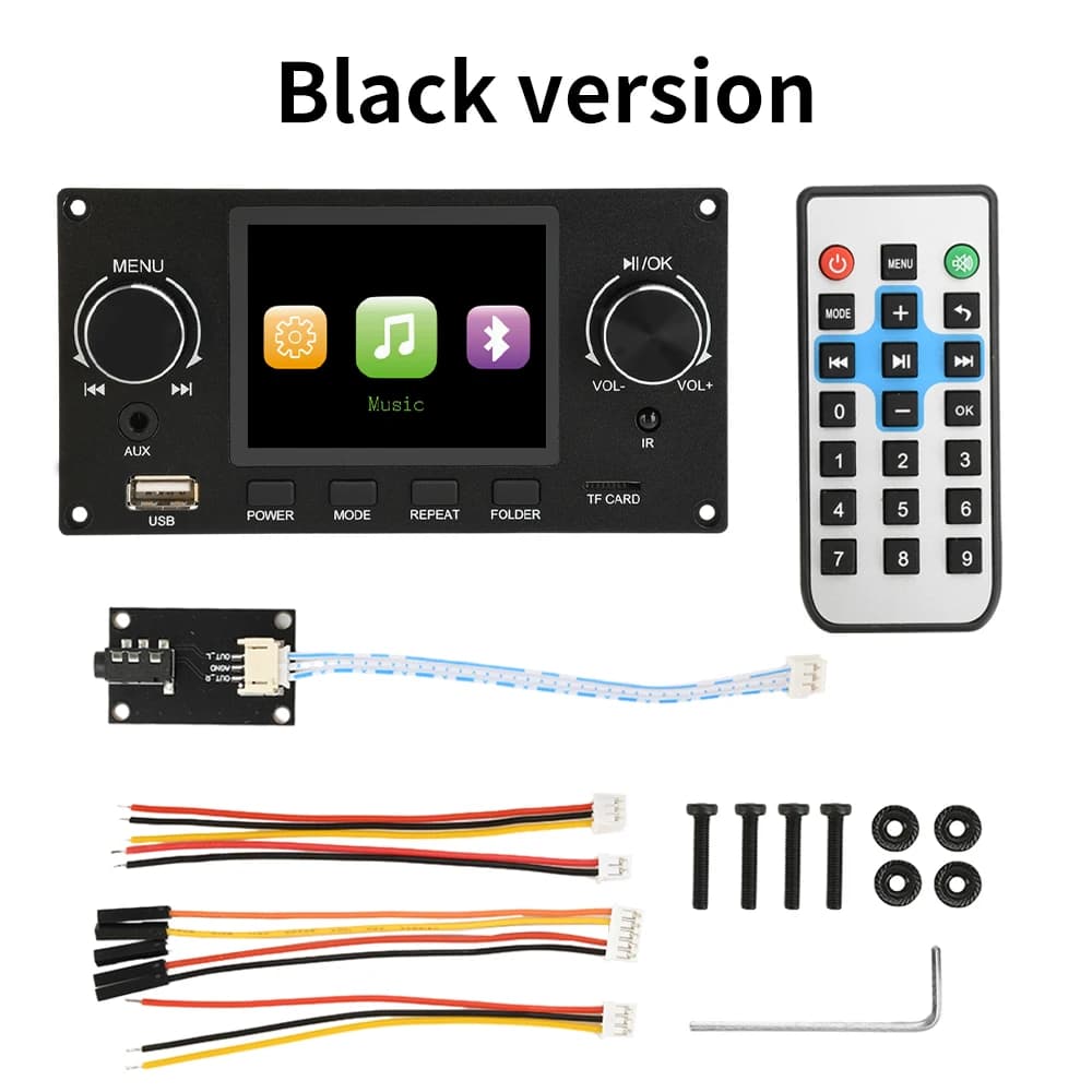 Carte décodeur Bluetooth avec écran IPS TFT 2,8 pouces, décodage audio stéréo sans perte, carte ampl