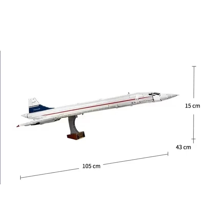 Nouveau en stock, 2083 pièces, modèle d'avion de transport supersonique Concorde, blocs de construct