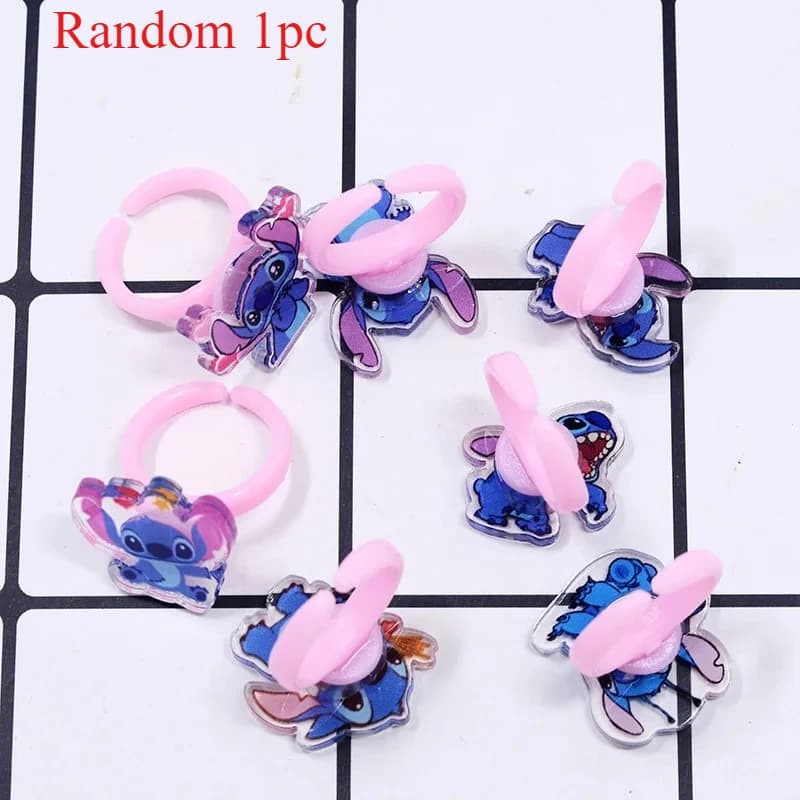 Anneau en acrylique Disney Stitch pour enfants, 10/20/30 pièces, joli accessoire pour bébés, cadeau 
