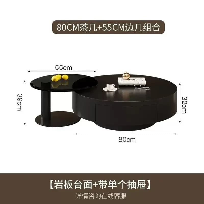 Table Basse ronde moderne pour Salon, Table Basse de luxe, mignonne, décor nordique, meubles de Salo