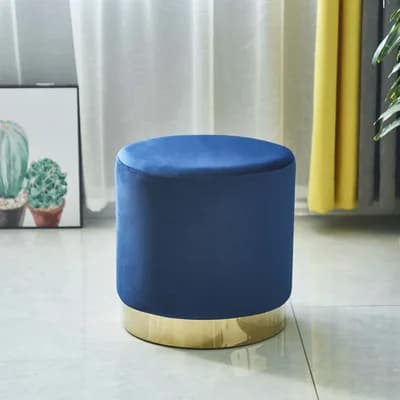 Pouf en tissu pour meubles poufs modernes, avec décoration dorée, tabouret de rangement en velours, 