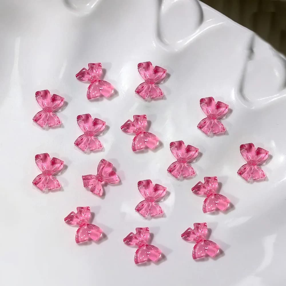 50pcs 3D résine Bowkont Nail Art charme bonbons coloré mignon Nail Art décoration Valentine ongles d