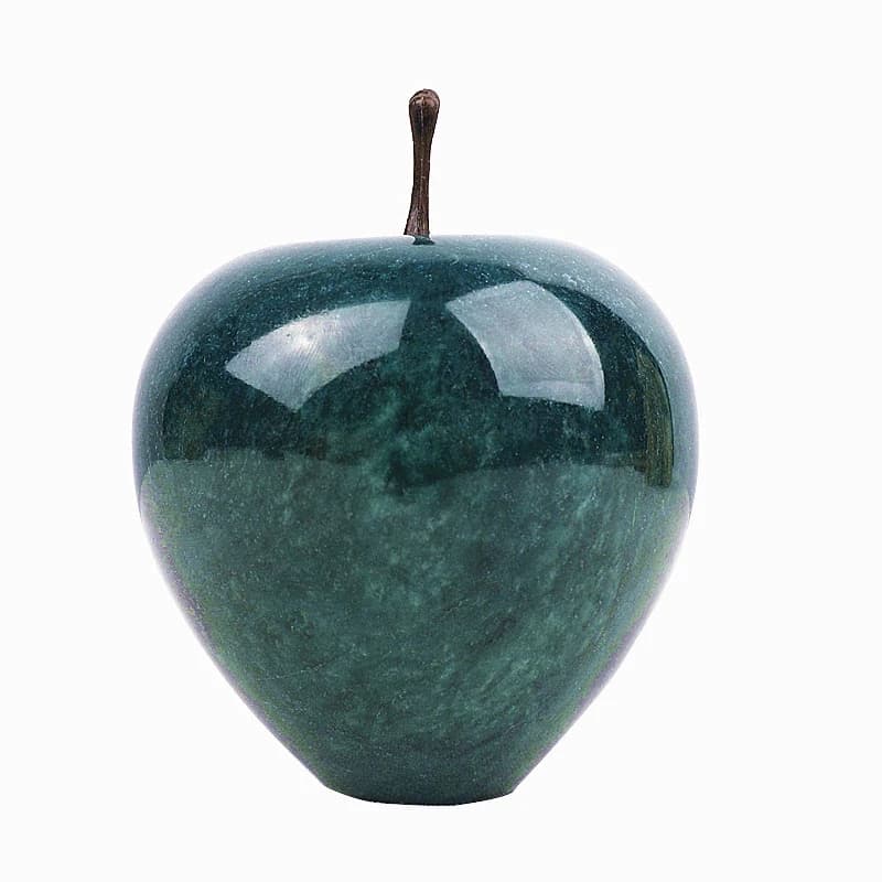 Ornement de pomme de noël en marbre, artisanat de réveillon de noël, ornements de fruits, décoration