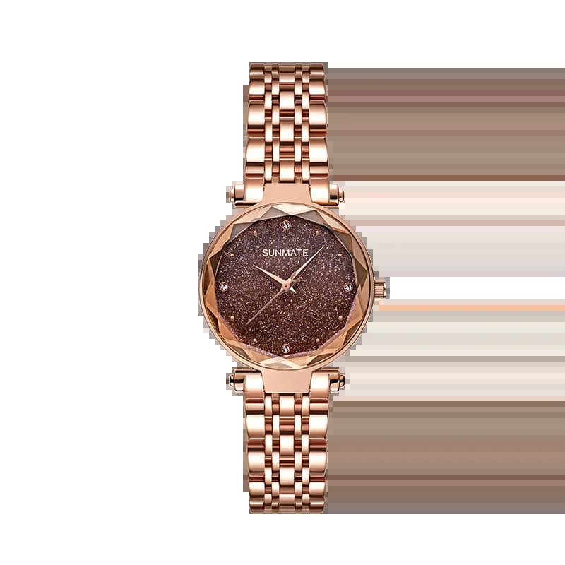 Montre habillée de luxe pour femme avec design All-Star, acier inoxydable élégant, montre à quartz é