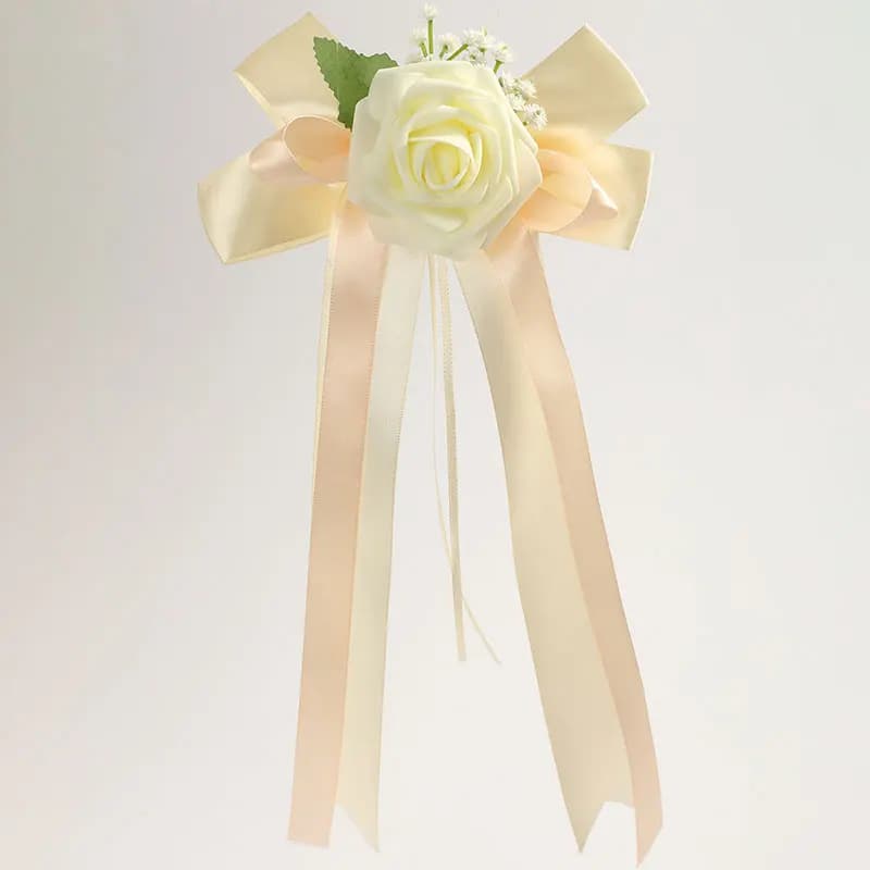Fleur de décoration pour voiture de mariage, style gypsophile multicolore, rose artificielle pour vo