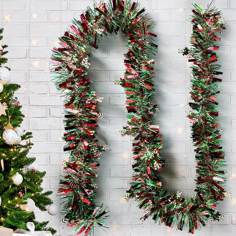 Guirlandes de guirlandes de guirlandes de noël, enveloppe rouge et verte, décoration de Bar, décorat