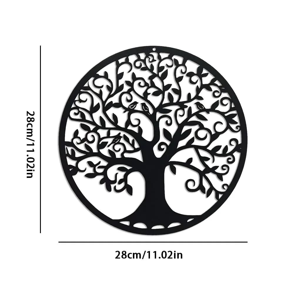 DDPNKL arbre de vie mur Art métal arbre vie décoration murale arbre généalogique Plaque murale 11 po