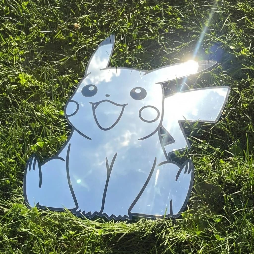 Miroir inspiré de Pokemon Cool et mignon Pikachu, décoration de chambre à coucher, cadeaux d'anniver