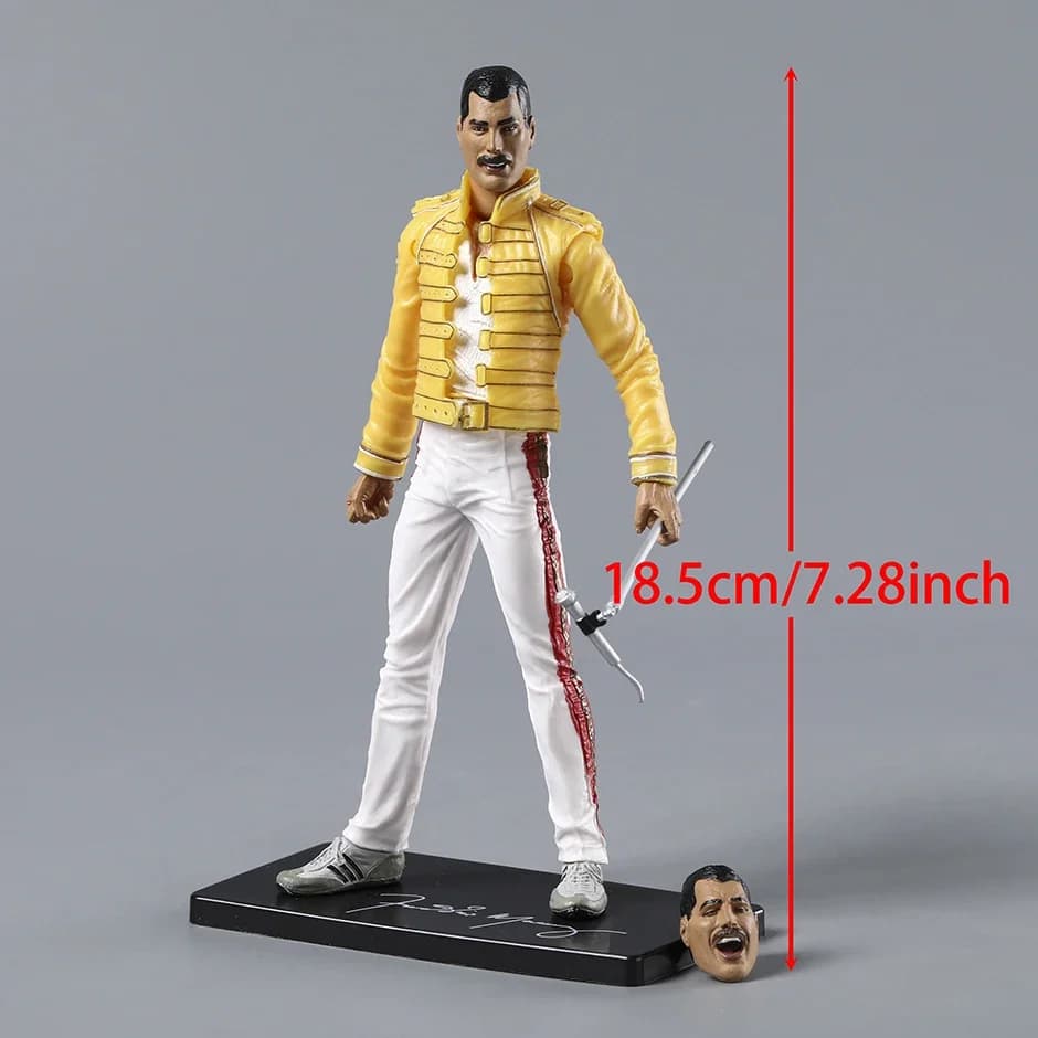 NECA Queen Freddie Mercury veste jaune 7 "modèle de figurine d'action PVC jouet affichage cadeau Col