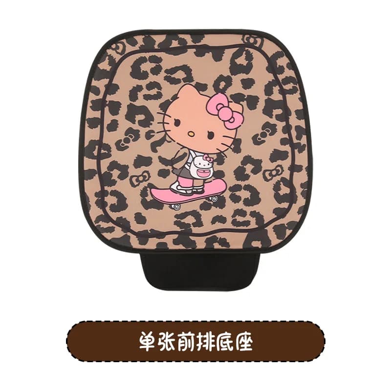 Coussin de siège de voiture universel Hello Kitty pour femmes, housse de siège de voiture confortabl