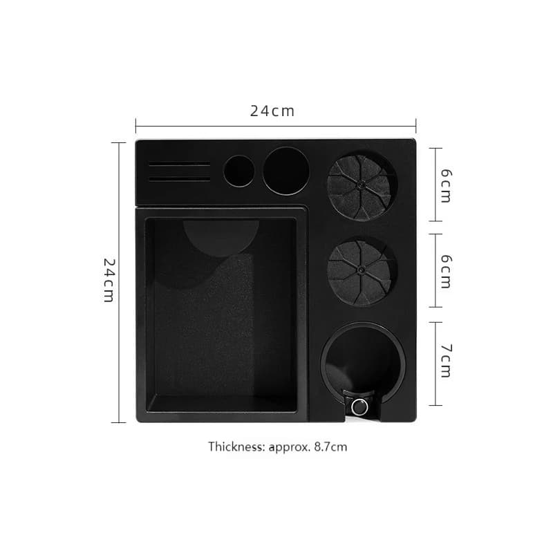 Station de bourrage de café, support de porte-filtre avec boîte à frapper, boîte de rangement d'outi