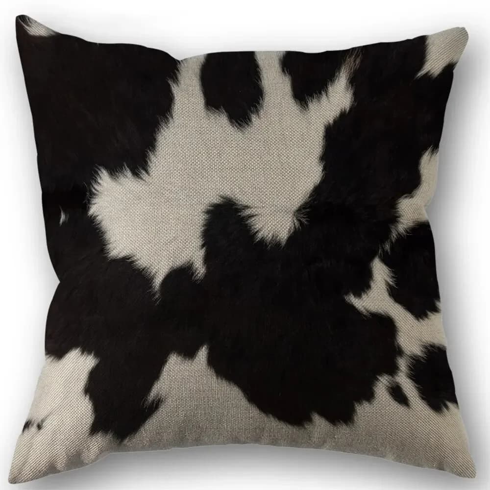 Housses de coussin en fausse fourrure sans insert d'oreiller, taie d'oreiller en lin à deux côtés, p