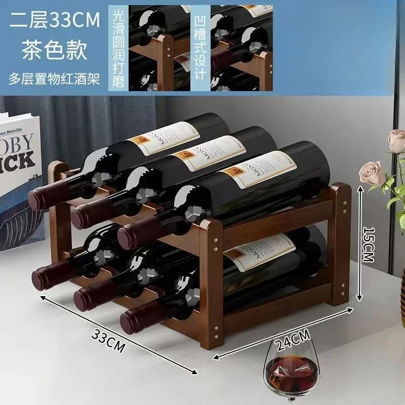 Red WineRack Décoration Grille domestique Présentoir à vin Table Crémaillère à bouteilles de vin cré