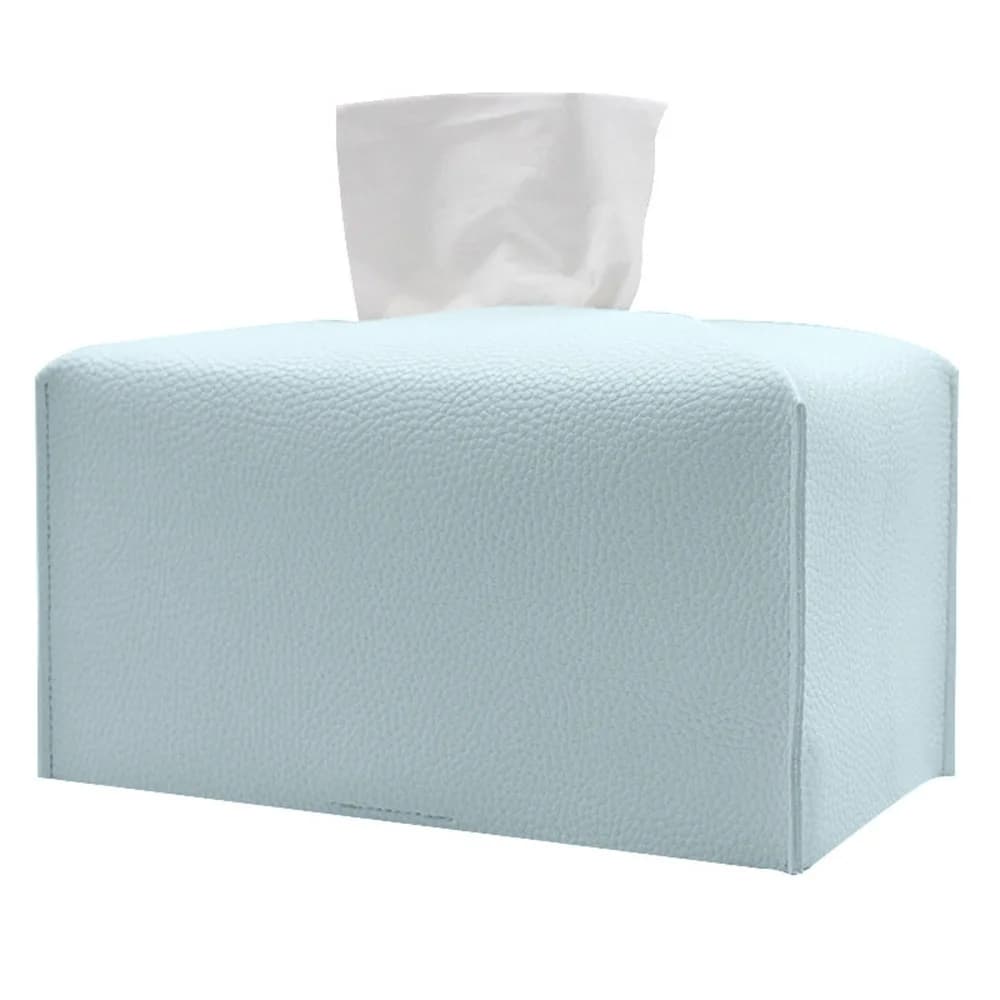 Couvercle de boîte à mouchoirs en cuir PU raffiné, support de boîte à mouchoirs pliable, support/org