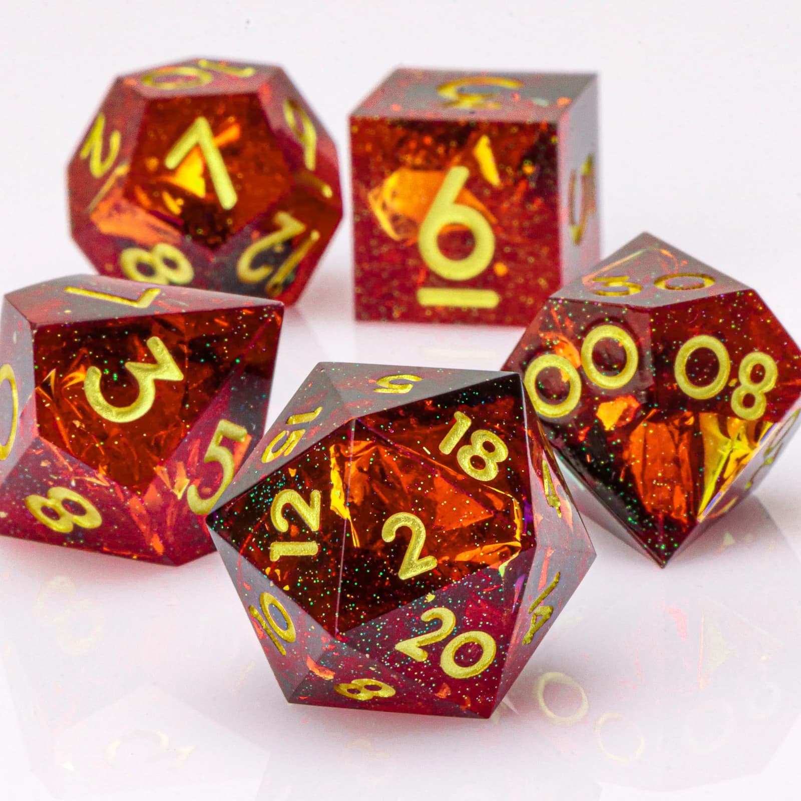 Dés en résine faits à la main pour D&D, ensemble de dés polyédriques pour Dungeons and Dragons, dés 