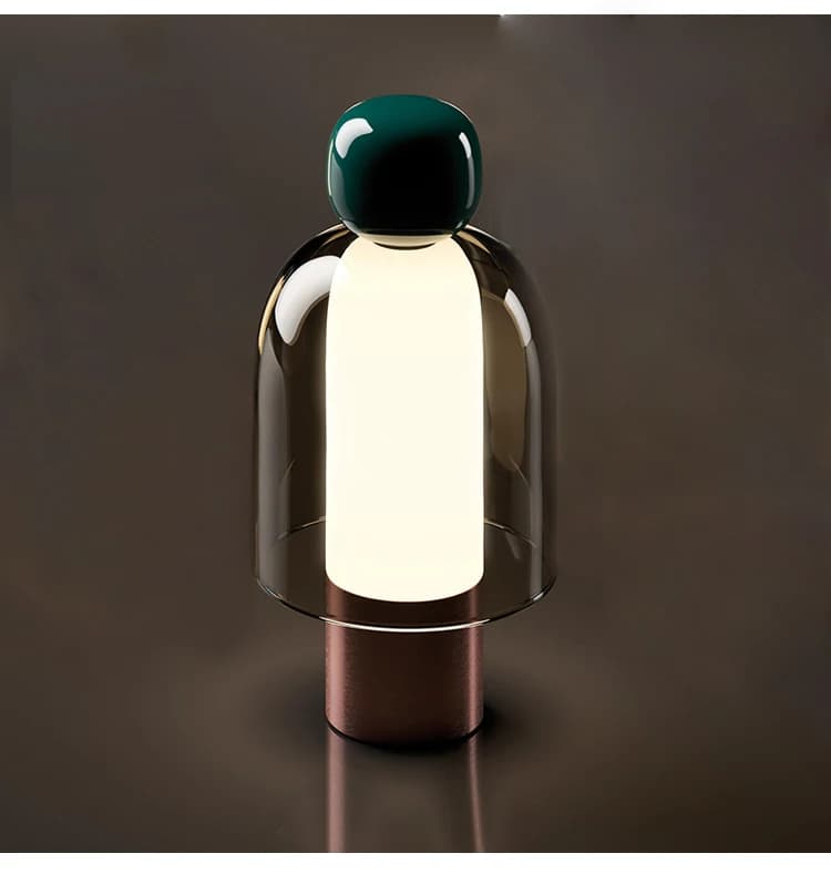 Lampe LED en verre aste USB, ornements modernes, étude minimaliste, chambre principale, chambre de f