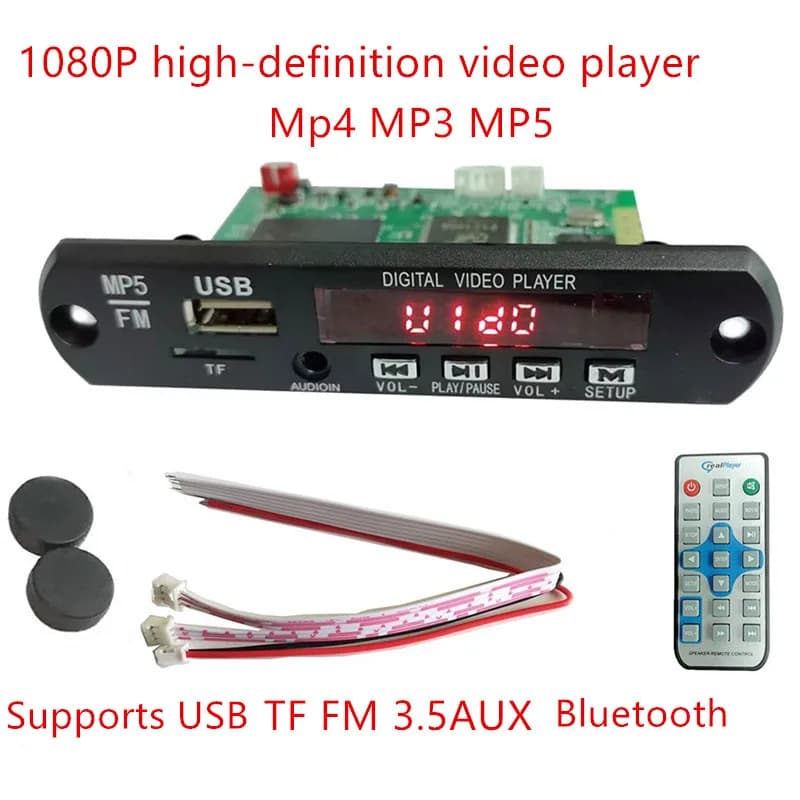 Kit DIY de décodage vidéo 5V/12V haute définition pour lecteur MP5, carte de décodage vidéo 1080P, d