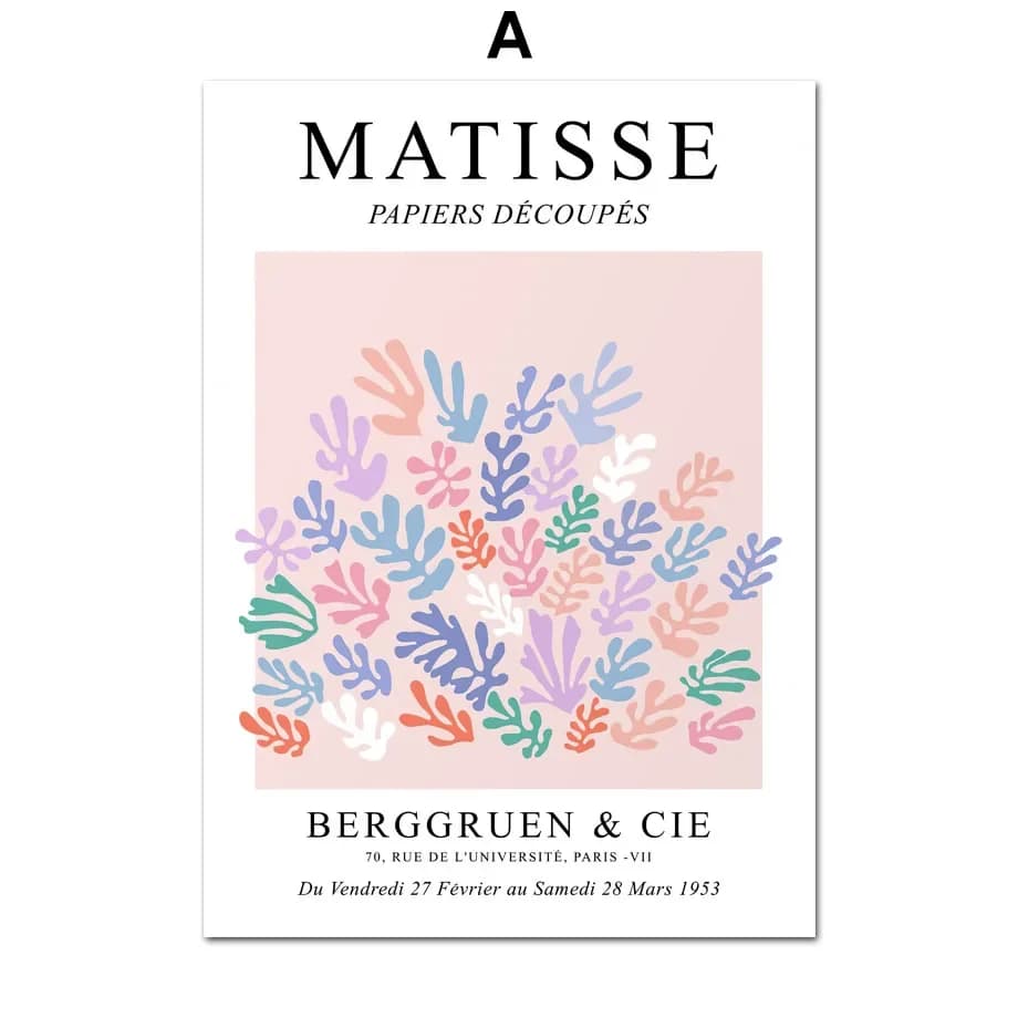 Esthétique Pastel Matisse plantes abstraites fleurs femmes nues mur art toile peinture affiches et i