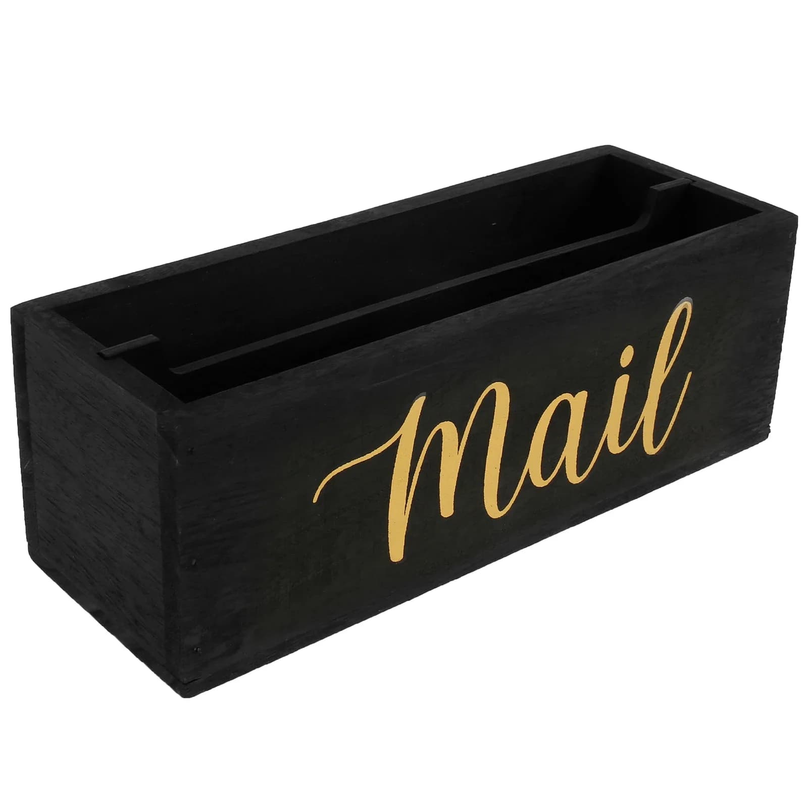 Organisateur de courrier à 2 emplacements, porte-courrier en bois massif de Tung, porte-lettres déco
