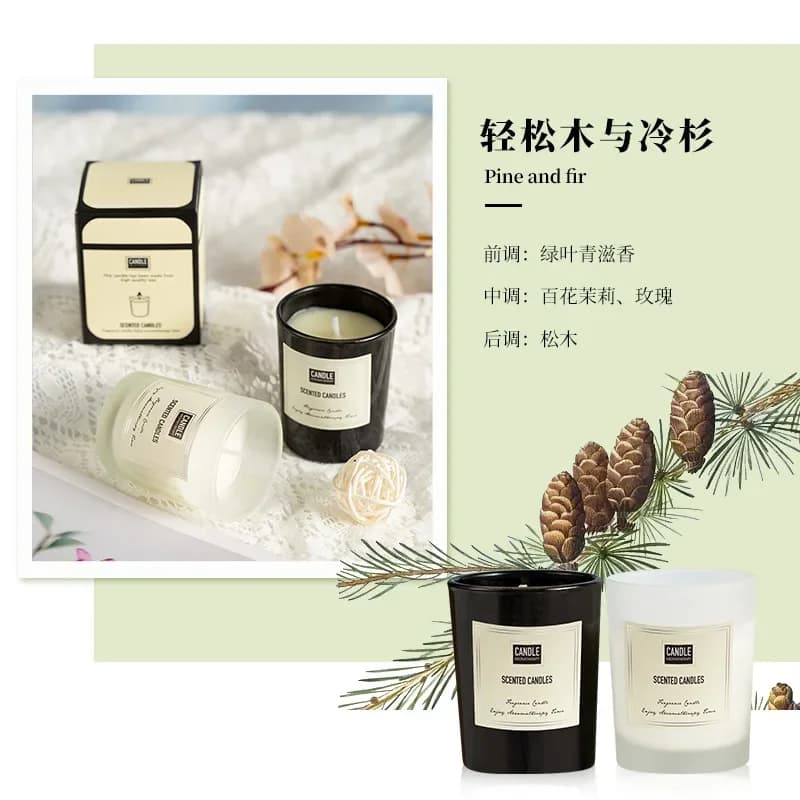 Bougie d'aromathérapie au parfum de plante européenne moderne, 1 pièce, pour salon, chambre à couche