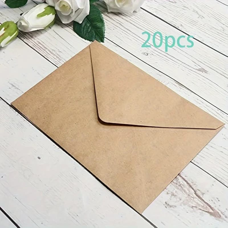 Enveloppes en papier Kraft de qualité supérieure, 20/50 pièces, parfaites pour les cartes de vœux, l