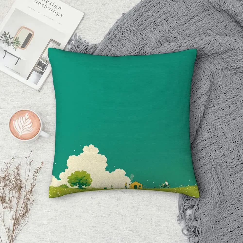 Housse de coussin carrée de style minimaliste japonais, pour chambre à coucher, canapé, loisirs, con