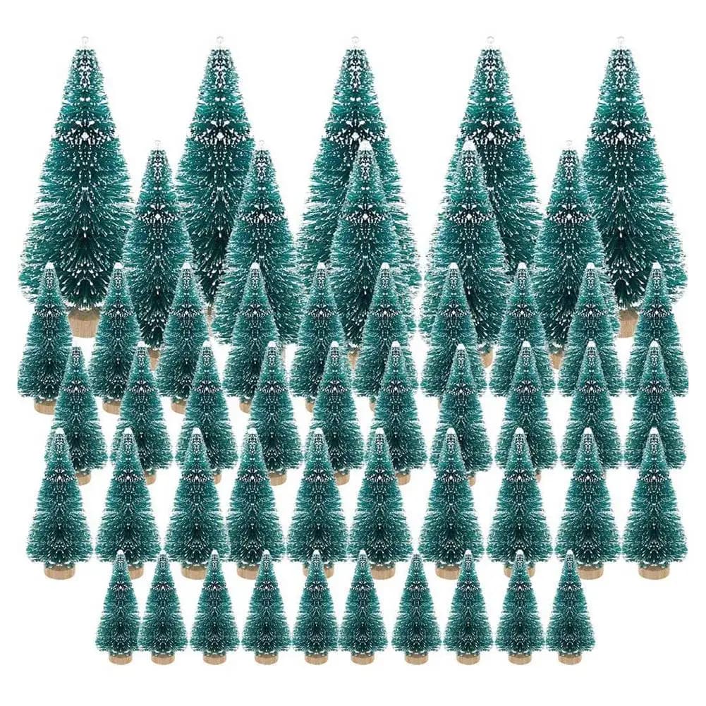 Sapin de Noël Artificiel Miniature, Petits Arbres de Neige et de Gel, Arbres Enrichis, Artisanat de 