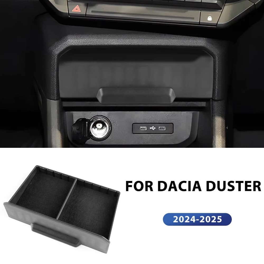 Boîte de rangement de commande centrale de stockage de voiture pour Dacia Duster 3 2024 2025 2026 co
