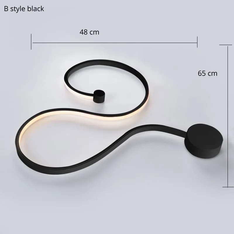 Lampe murale LED moderne pour chambre à coucher, blanche ou noire, lampes murales pour salon, couloi